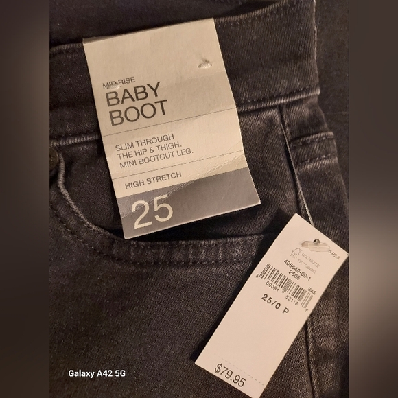 NWT GAP Baby boot mid rise jean, black 25 petite - Picture 4 of 8